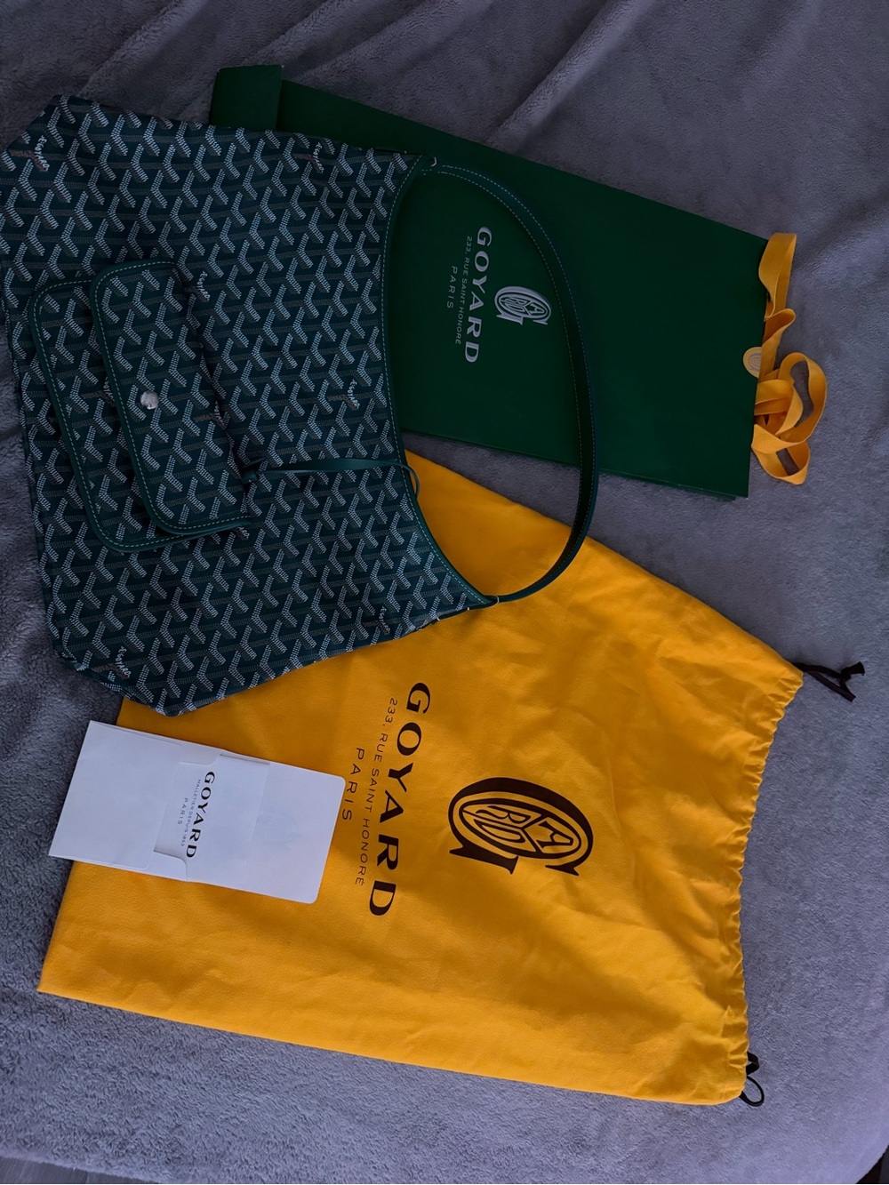 Goyard Bohème Hobo Bag Green Goyardine + Pouch, Dust Bag & Box - Picture 5 of 10